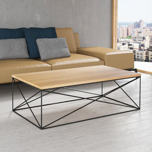table basse / contemporaine / en métal / en MDF laqué