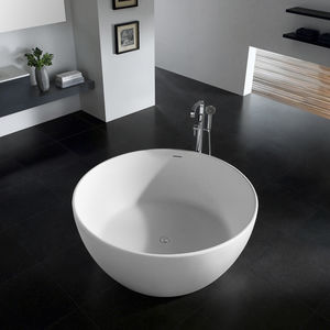 baignoire à poser / ronde / en fonte minérale