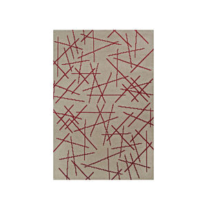 tapis contemporain / à motif / en laine / rectangulaire
