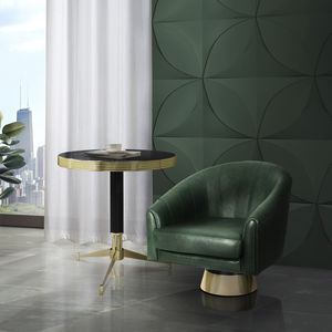 table bistrot contemporaine / en laiton / en marbre / ronde