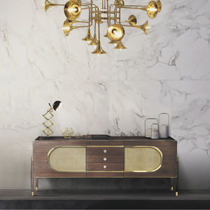 buffet design scandinave / en laiton poli / en laiton / en laiton brossé