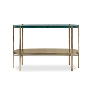 console contemporaine / en laiton poli / en laiton brossé / en marbre