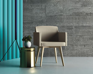 chaise contemporaine / avec accoudoirs / tapissée / ergonomique