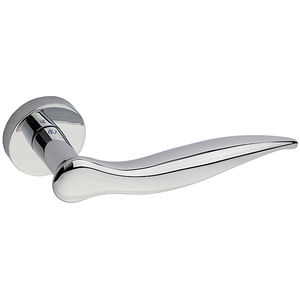 poignée de porte / en aluminium / contemporaine / chromée