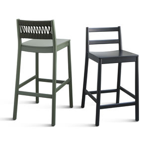 chaise contemporaine / en tissu / en hêtre / contreplaqué