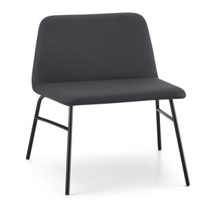 fauteuil design scandinave / en tissu / en métal / blanc