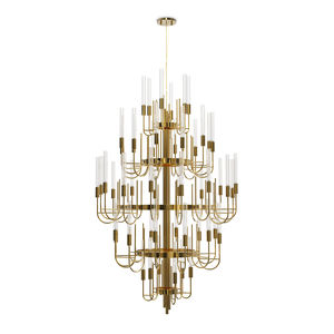 lustre contemporain / en cristal / en laiton