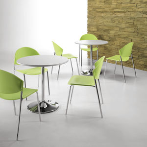 chaise visiteur contemporaine / avec accoudoirs / tapissée / empilable