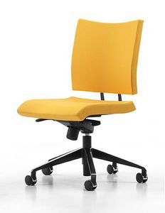 fauteuil de bureau contemporain / en métal / en tissu / à roulettes