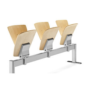 sièges sur poutre en métal / en hêtre / en MDF / 3 places