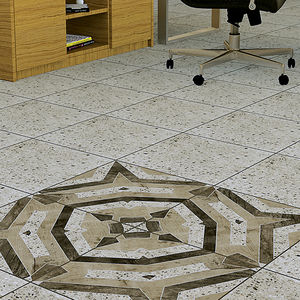 carrelage pour sol / en porcelaine / à motif / poli