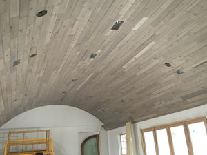 lambris pour plafond / en bois / huilé