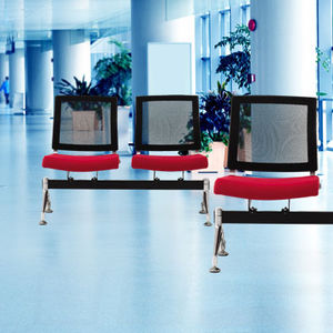 chaise visiteur contemporaine / en résille / tapissée / attachée
