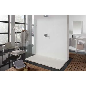 receveur de douche rectangulaire / en composite / plastique / antidérapant
