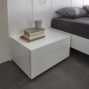 table de chevet contemporaine / en MDF laqué / rectangulaire / contract