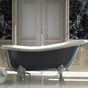baignoire sur pieds / ovale / en composite / en métal