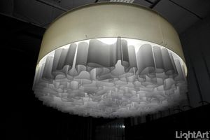 lustre contemporain / en verre / à LED / sur mesure