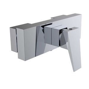 mitigeur de douche / mural / en laiton chromé / 2 trous