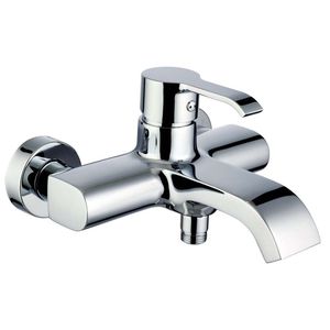 mitigeur de douche / pour baignoire / mural / en laiton chromé