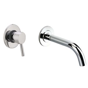 mitigeur pour vasque / à encastrer / en laiton chromé / 2 trous