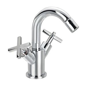 mélangeur pour bidet / à poser / en métal chromé / en laiton chromé
