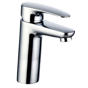 mitigeur pour vasque / en laiton chromé / 1 trou / pour hôtel