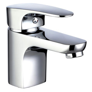 mitigeur pour vasque / en laiton chromé / 1 trou / pour hôtel