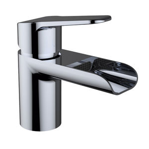 mitigeur pour vasque / en laiton chromé / 1 trou / cascade