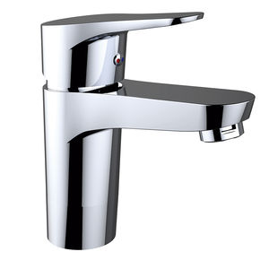 mitigeur pour vasque / en laiton chromé / 1 trou / pour hôtel