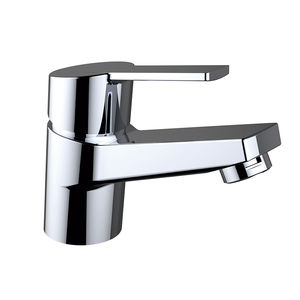 mitigeur pour vasque / en laiton chromé / 1 trou / pour hôtel