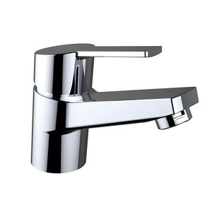 mitigeur pour vasque / en laiton chromé / 1 trou / pour hôtel