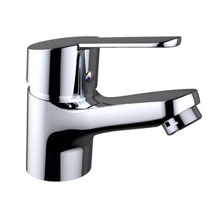 mitigeur pour vasque / en laiton chromé / 1 trou / pour hôtel