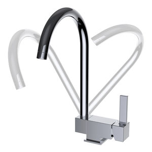 mitigeur en laiton chromé / de cuisine / 1 trou / professionnel