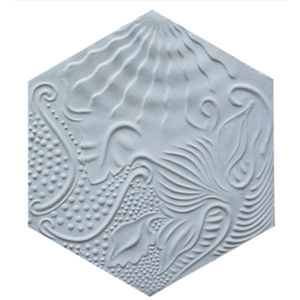carreau ciment d'intérieur / mural / hexagonal / à motif