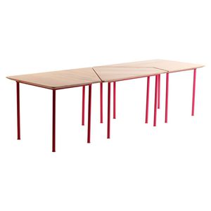 table contemporaine / en chêne / en métal / professionnelle