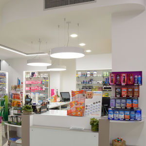 luminaire suspendu / à LED / rond / en métal