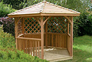 gazebo en cèdre rouge / en pin douglas autoclavé / en sapin