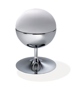 tabouret contemporain / en métal chromé / en tissu / en polyuréthane