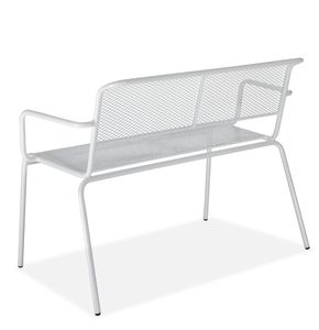 banc contemporain / en acier peint / avec dossier / avec accoudoirs