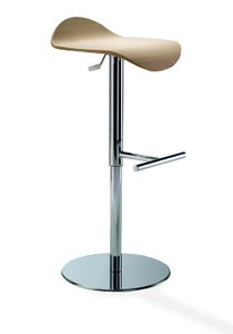 tabouret de bar contemporain / en acier inoxydable / en métal chromé / contract