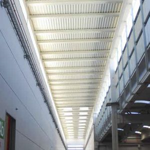 panneau en polycarbonate ondulé / pour toiture / pour bardage / translucide