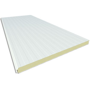 panneau sandwich pour mur / pour cloison / face en acier / âme en polyuréthane PUR