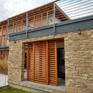 parement en pierre reconstituée / extérieur / intérieur / texturé