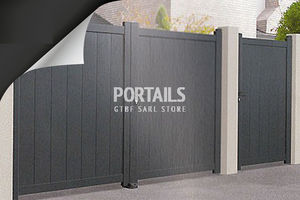 portails battants / en aluminium / à panneaux / résidentiels