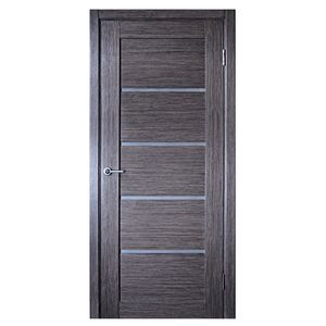 porte d'intérieur / battante / en bois massif / semi-vitrée