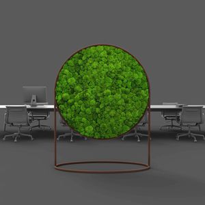 tableau végétal stabilisé / en mousse boule / feuillages denses / en lichen