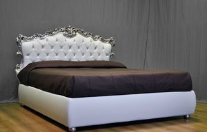 lit king size / de style / avec tête de lit / avec base de rangement