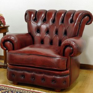fauteuil chesterfield / en cuir / en tissu / sur mesure