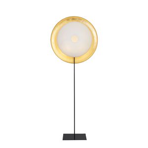lampe sur pied / contemporaine / en papier japonais / dorée
