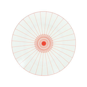 assiette à dessert / ronde / en porcelaine / rouge